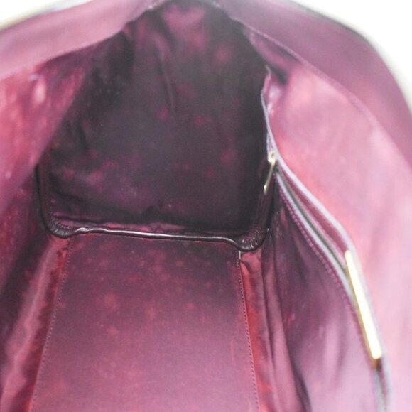 MUST DE CARTIER 2C Logo Hand Shoulder Bag Travel Leather Red 158-082225 - Picture 13 of 16